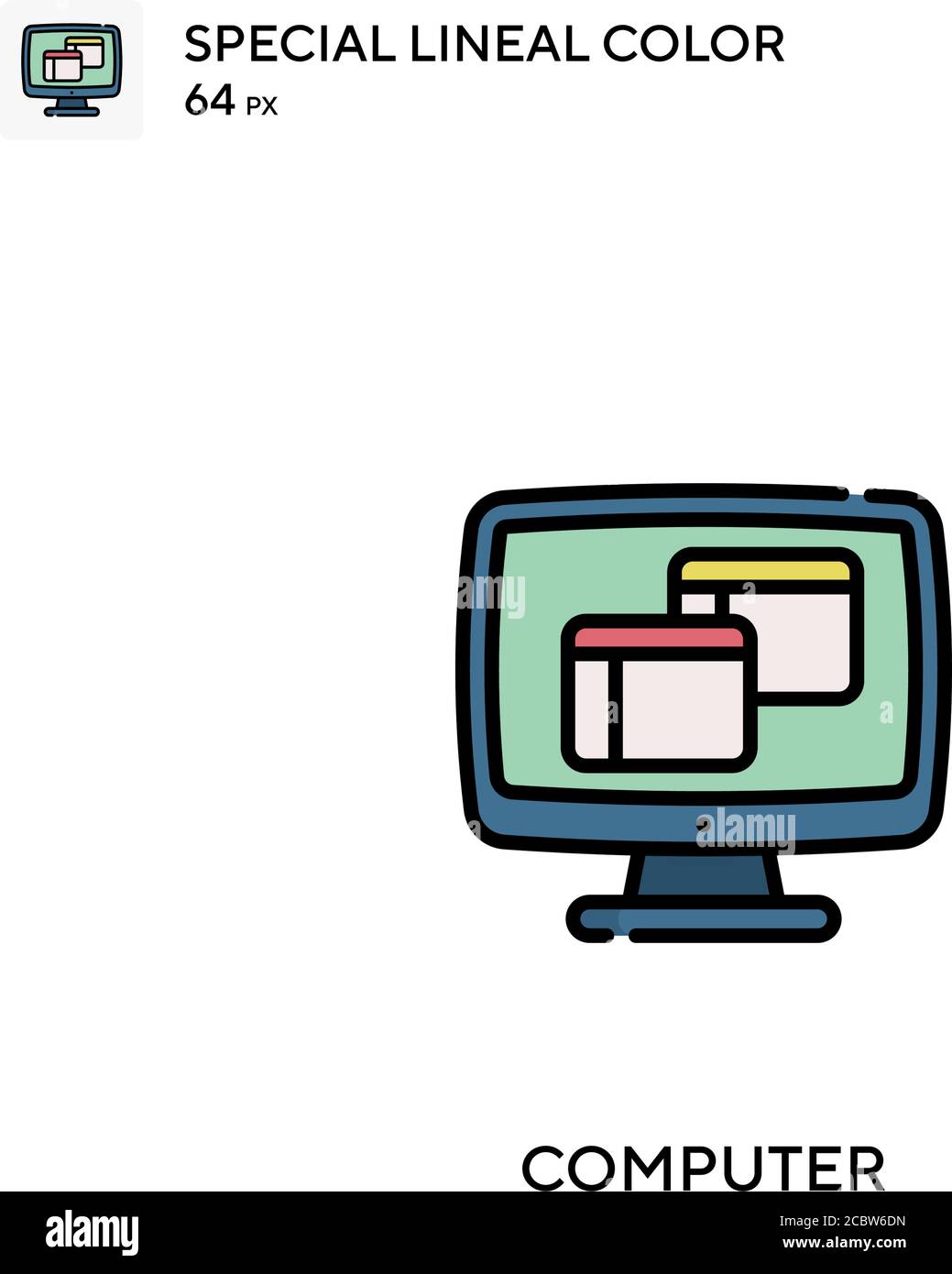 Computer Special lineal color vector icon. Computer icons for your ...