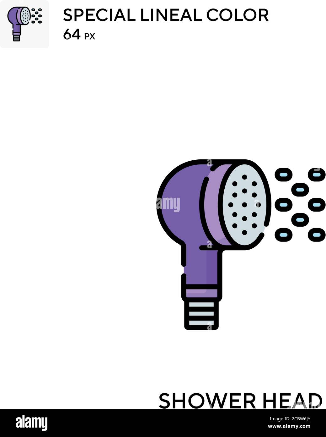 Shower head Special lineal color vector icon. Shower head icons for ...
