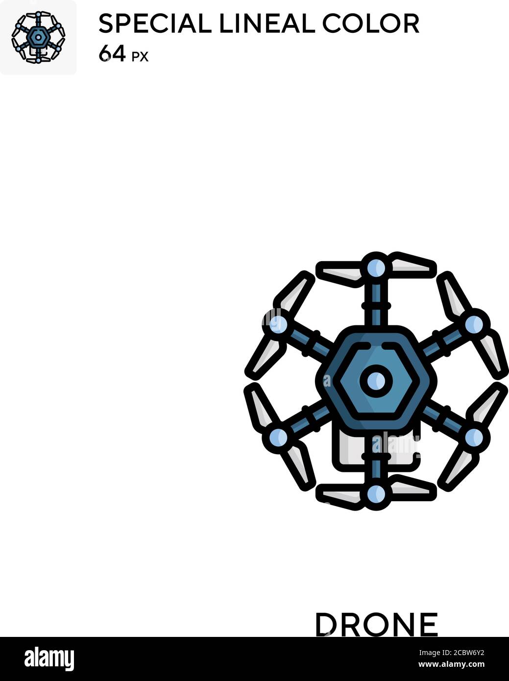 Drone Special lineal color vector icon. Drone icons for your business ...