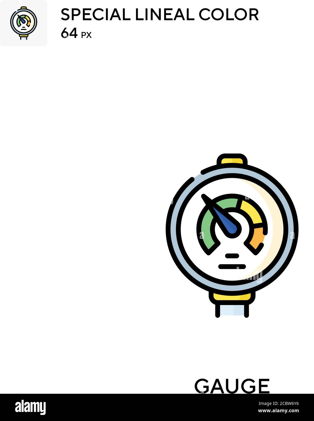 Gauge Special lineal color vector icon. Gauge icons for your business