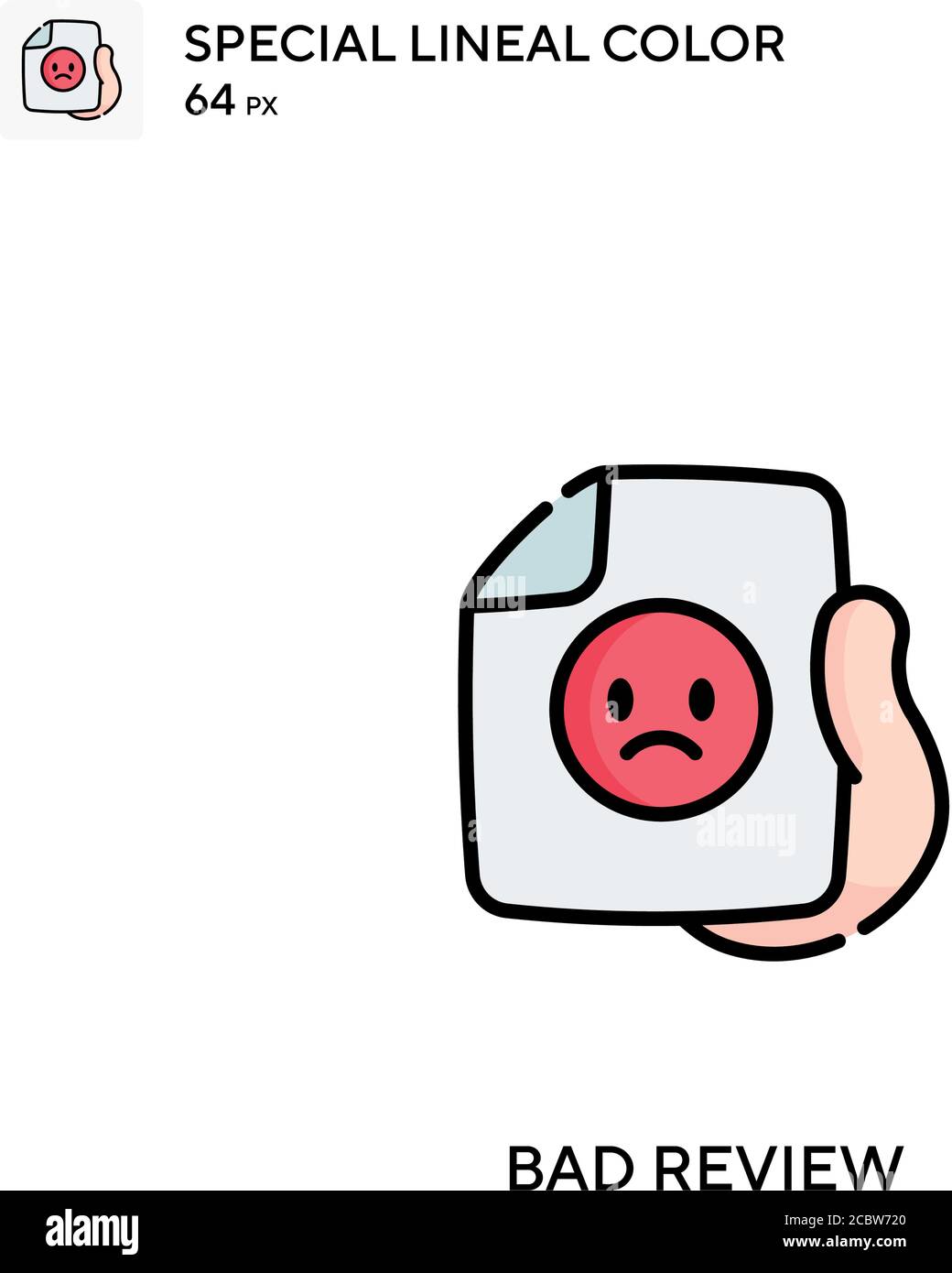 Bad review Special lineal color vector icon. Bad review icons for your