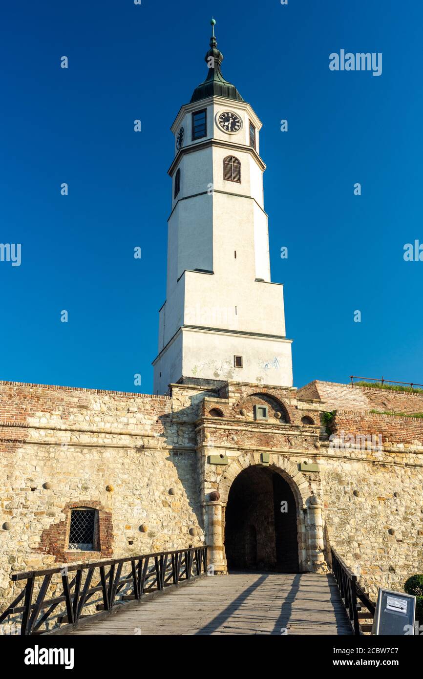Clock Tower Sahat Kula Of The Belgrade Fortress Kalemegdan Park In clock-tower-sahat-kula-of-the-belgrade-fortress-kalemegdan-park-in