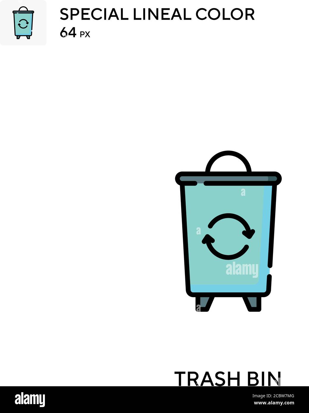 Trash bin Special lineal color vector icon. Trash bin icons for your ...