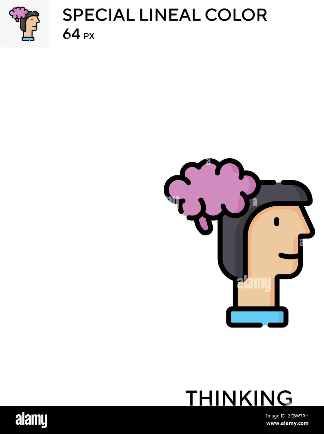 Thinking Special lineal color vector icon. Thinking icons for your ...