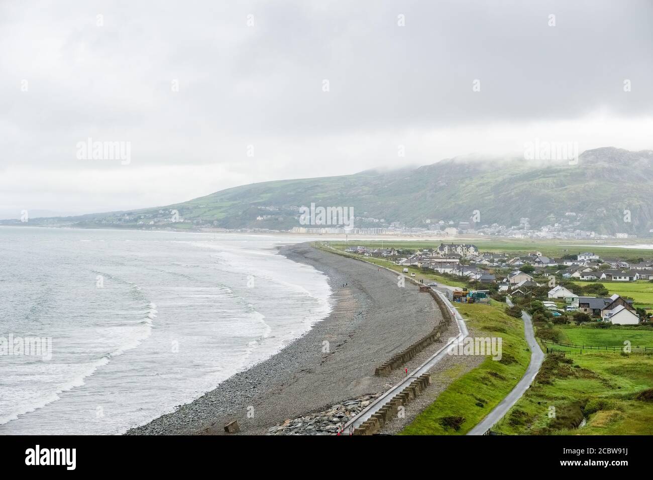 Fairborne near Barmouth, Gwynedd, Wales. The village has been designated for 'managed retreat' ie is not sustainable against rising sea levels Stock Photo