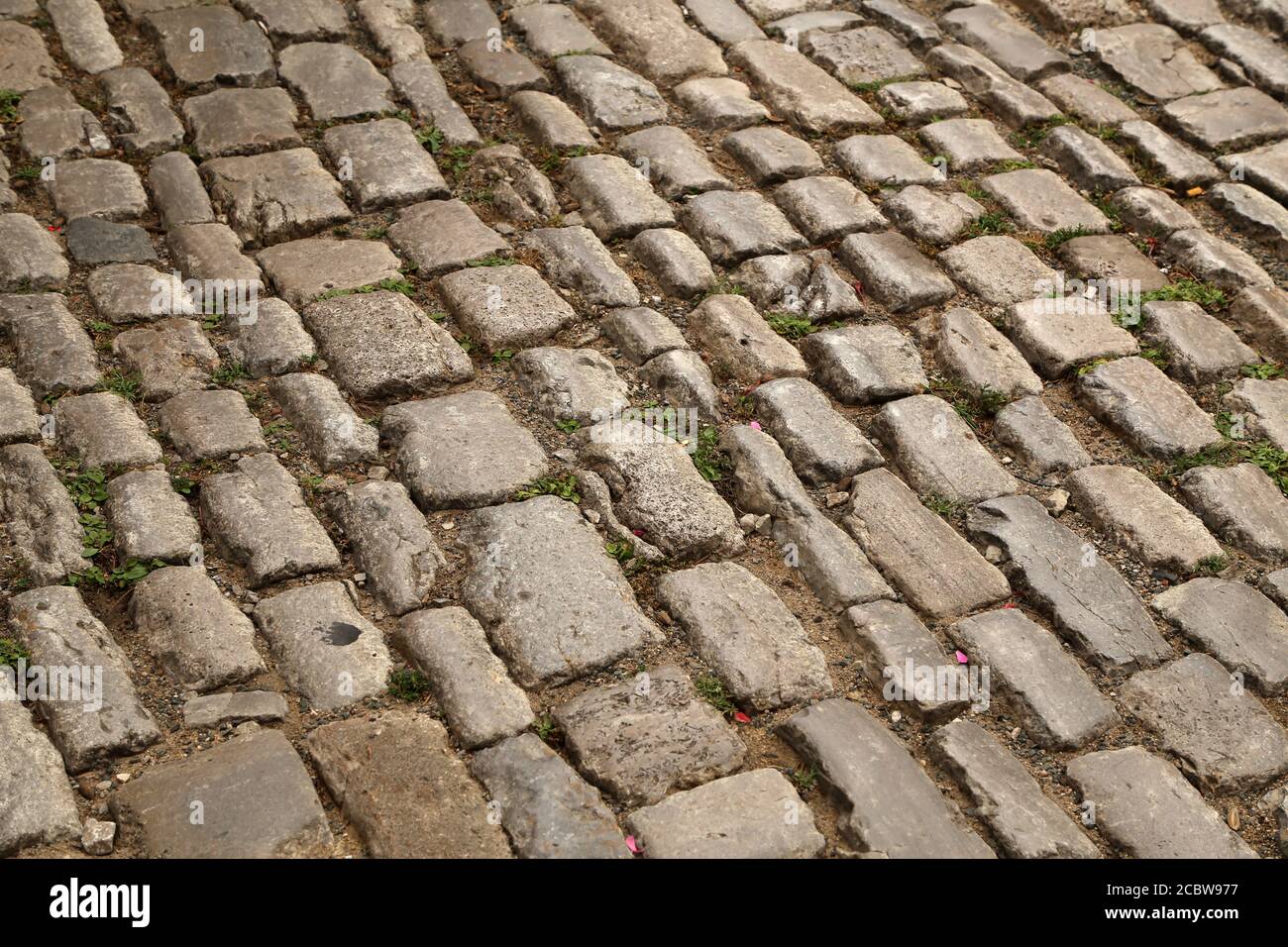 Abstract background of old cobblestone pavement close-up Stock Photo ...