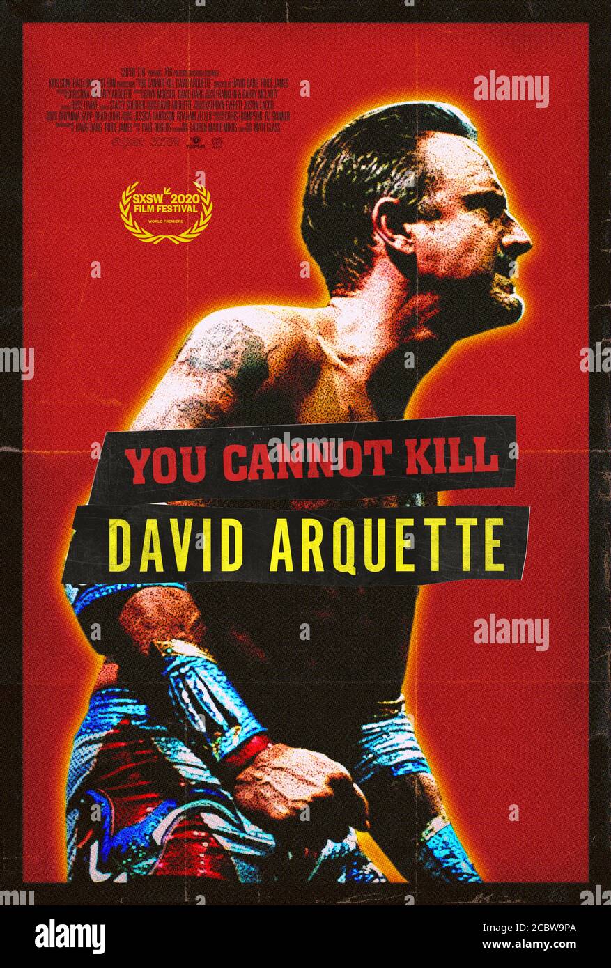 You Cannot Kill David Arquette (2020) directed by David Darg and Price James and starring David Arquette, Patricia Arquette and Courteney Cox. Documentary following David Arquette's return to professional wrestling after his acting career begins to wain. Stock Photo