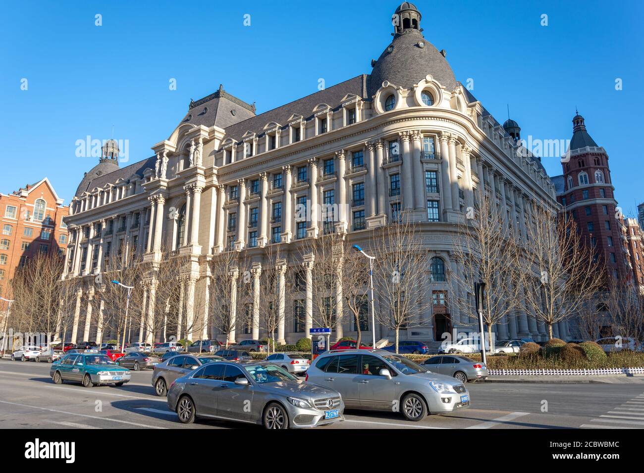 Tianjin / China - February 14, 2016: Old European-style architecture in Tianjin, China. In 19th and 20th century numerous European-style buildings wer Stock Photo