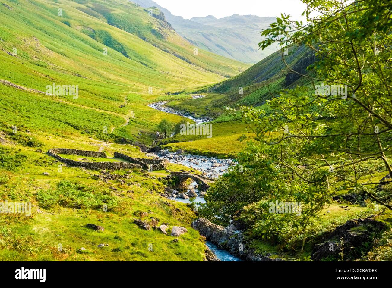 River Esk and the Esk Valley in the Lake District Stock Photo