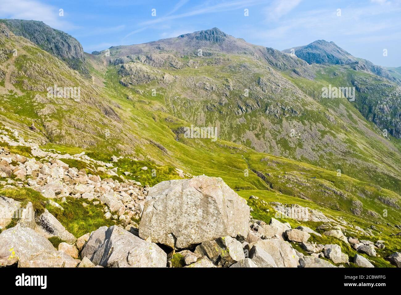 Scafell Pike, England's highest mountain, Lake District National Park, Cumbria Stock Photo