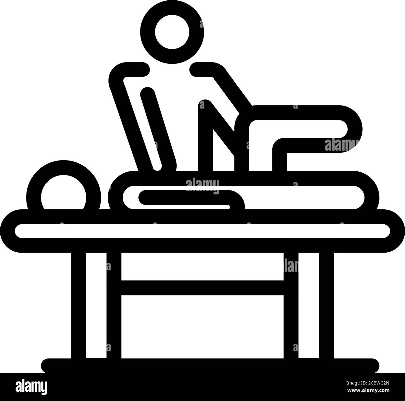 Home nursing procedure icon, outline style Stock Vector