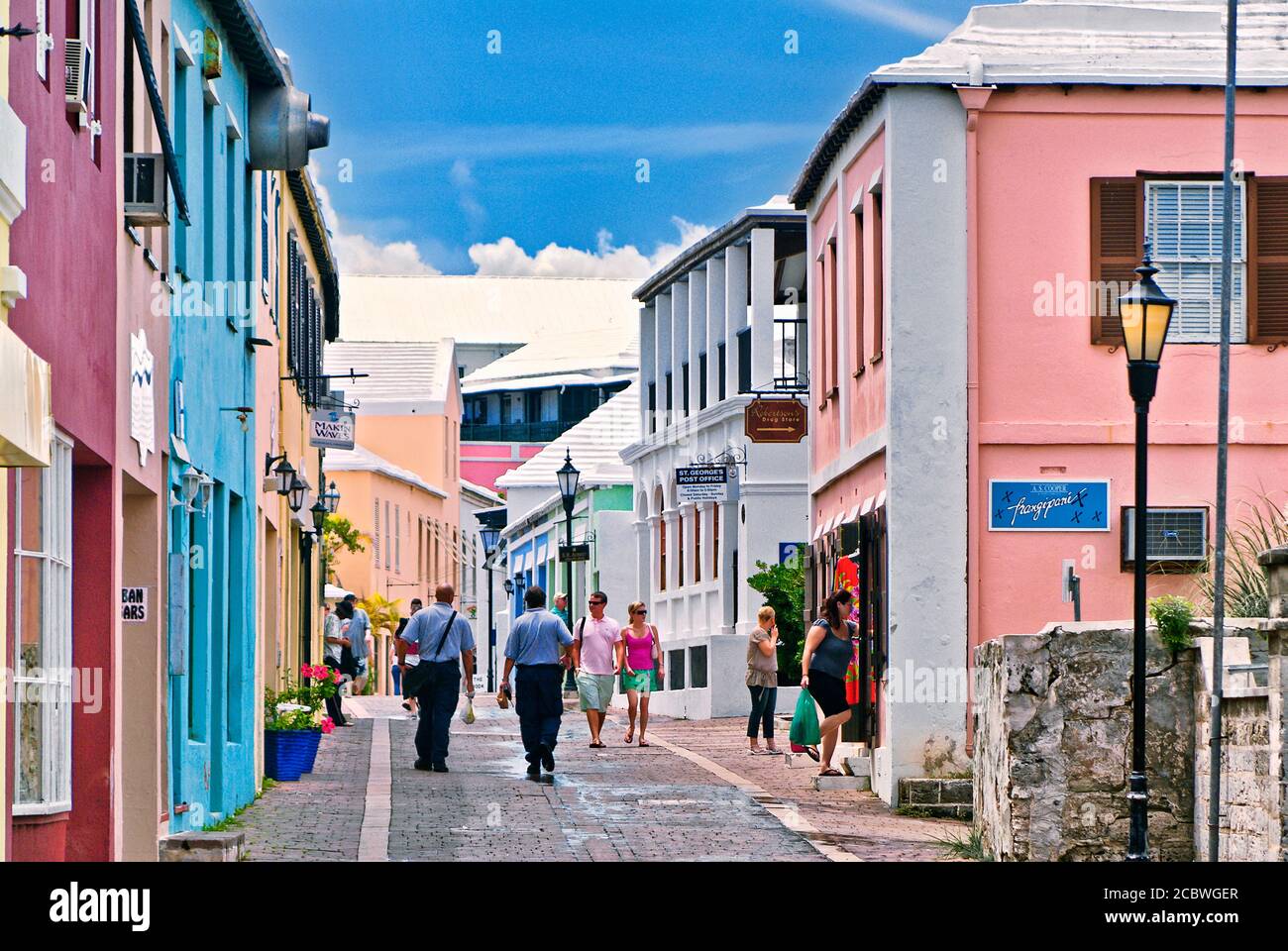 Quaint streets of St Parish, Bermuda Stock Photo Alamy