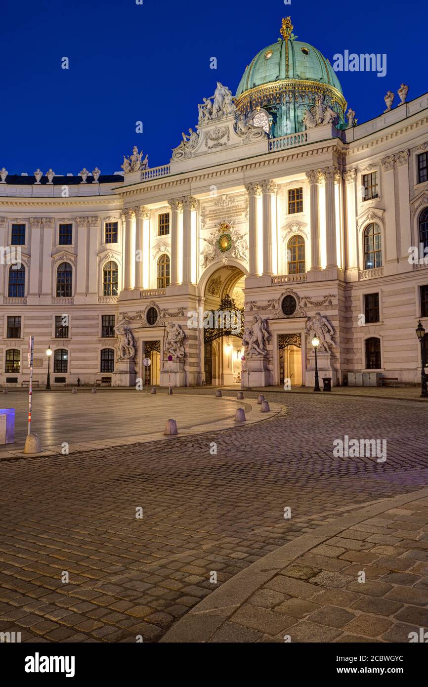 The famous Hofburg in Vienna at night Stock Photo