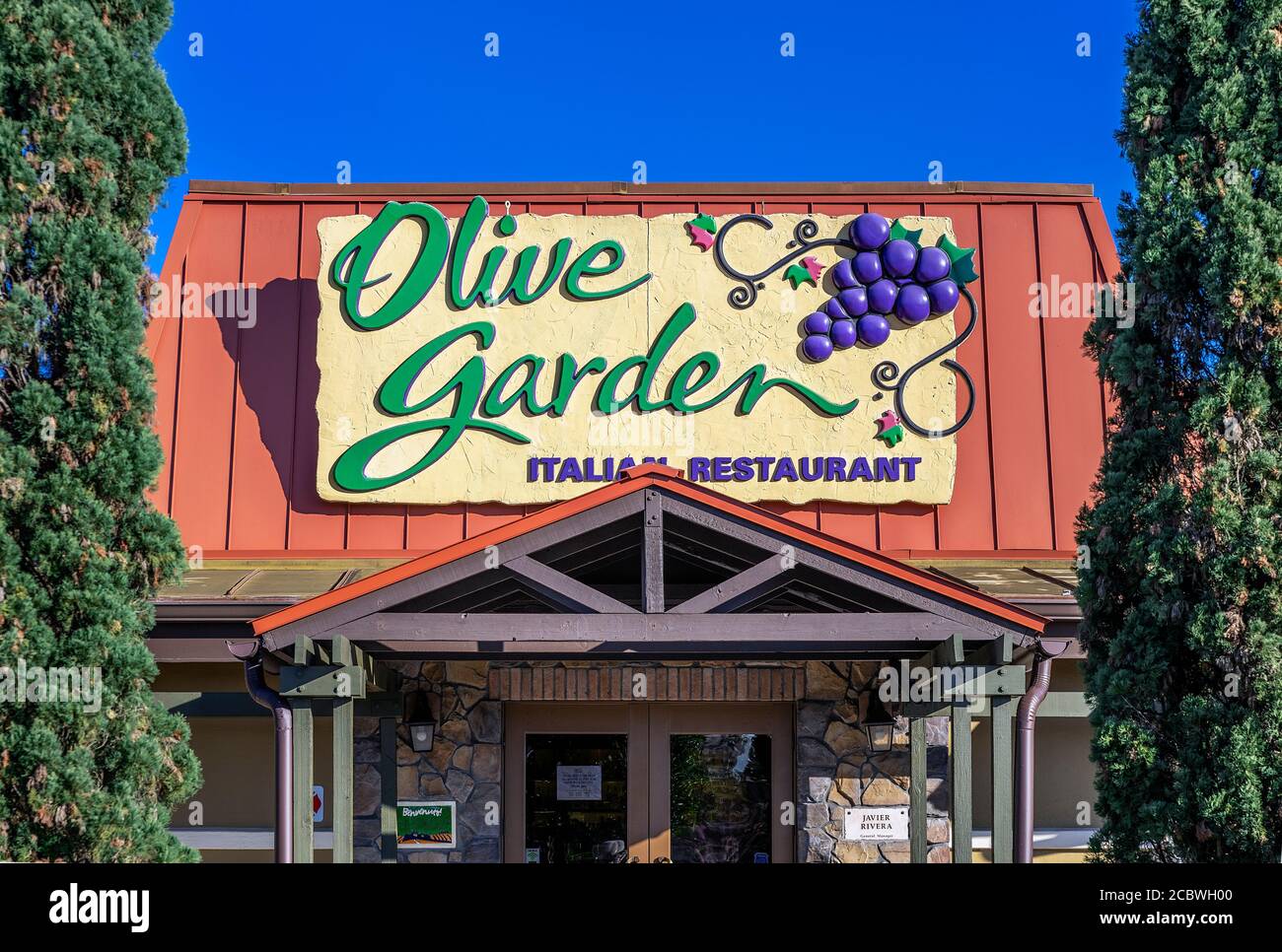 Olive Garden restaurant exterior, Kissimmee, Florida, USA. Stock Photo