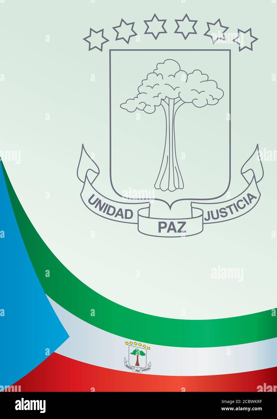 Flag of Equatorial Guinea, template for the award, an official document ...