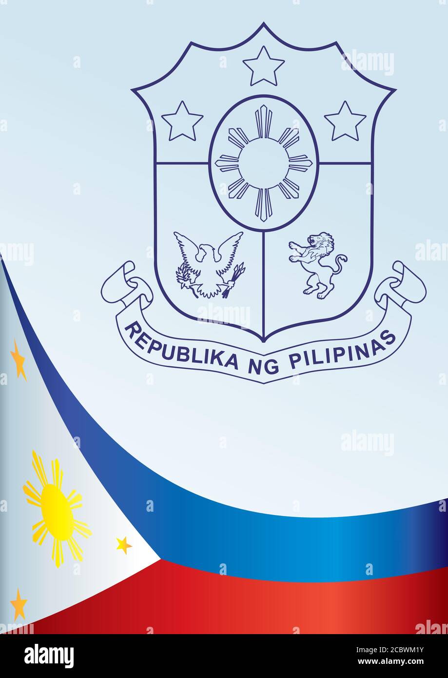 Flag of the Philippines, template for the award, an official document ...