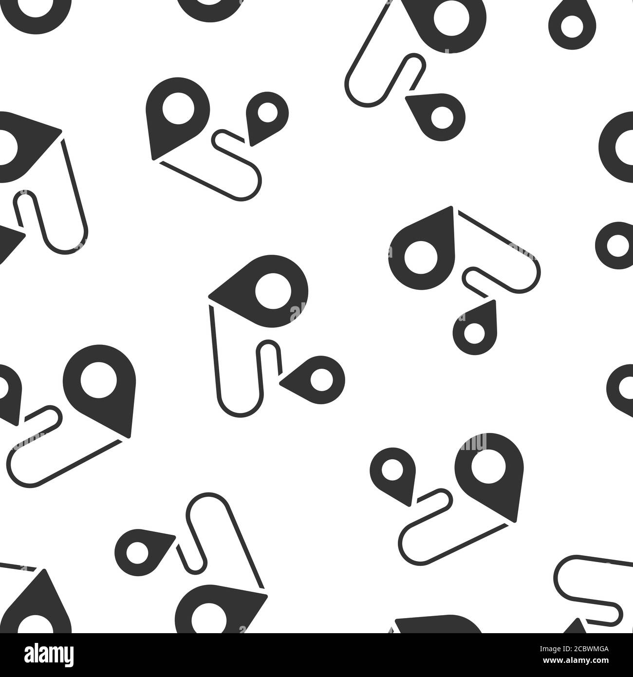 Map pin icon in flat style. gps navigation vector illustration on white ...