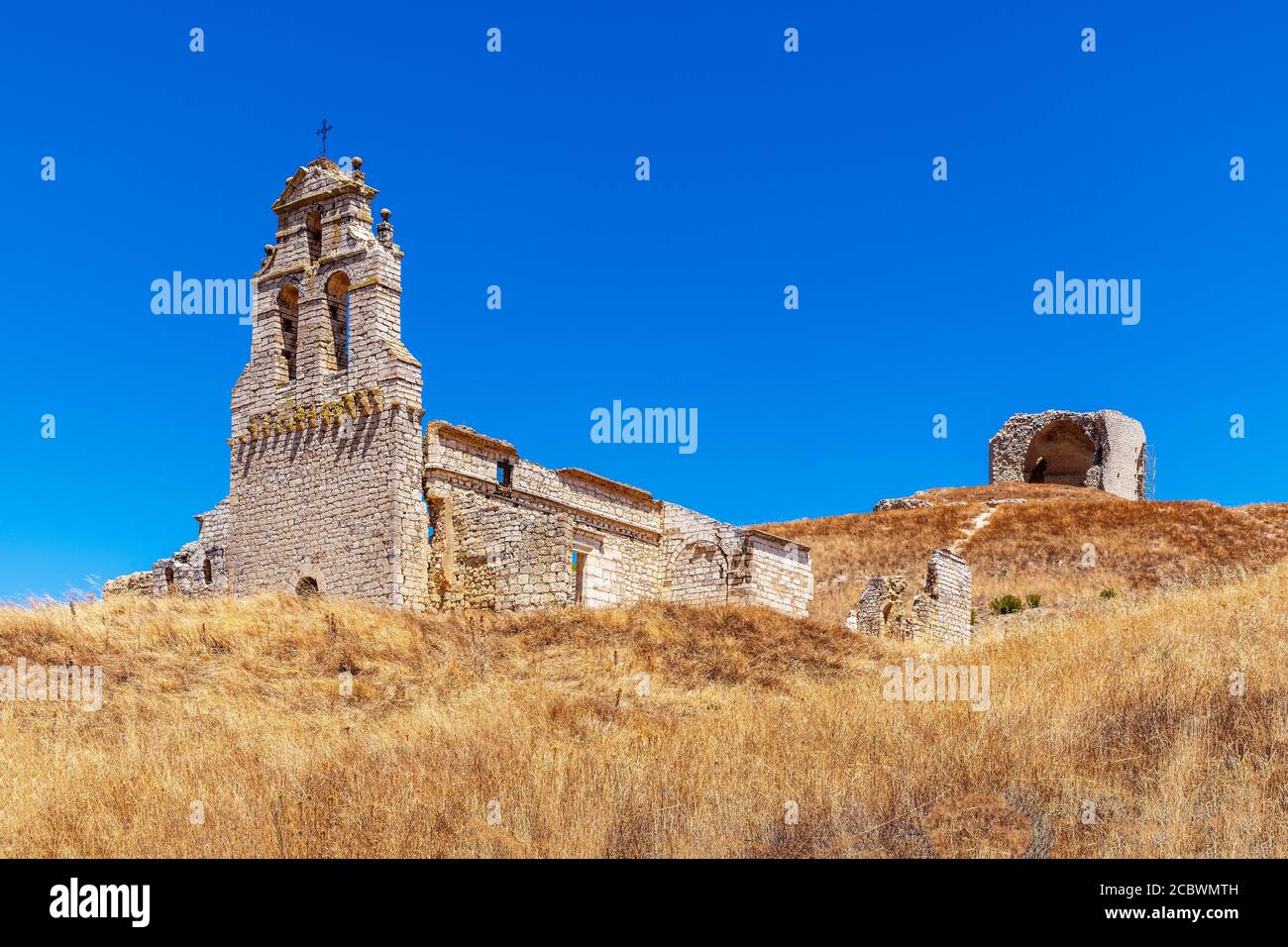 Old ruined church, Mota del Marques, Castile and Leon, Spain Stock Photo