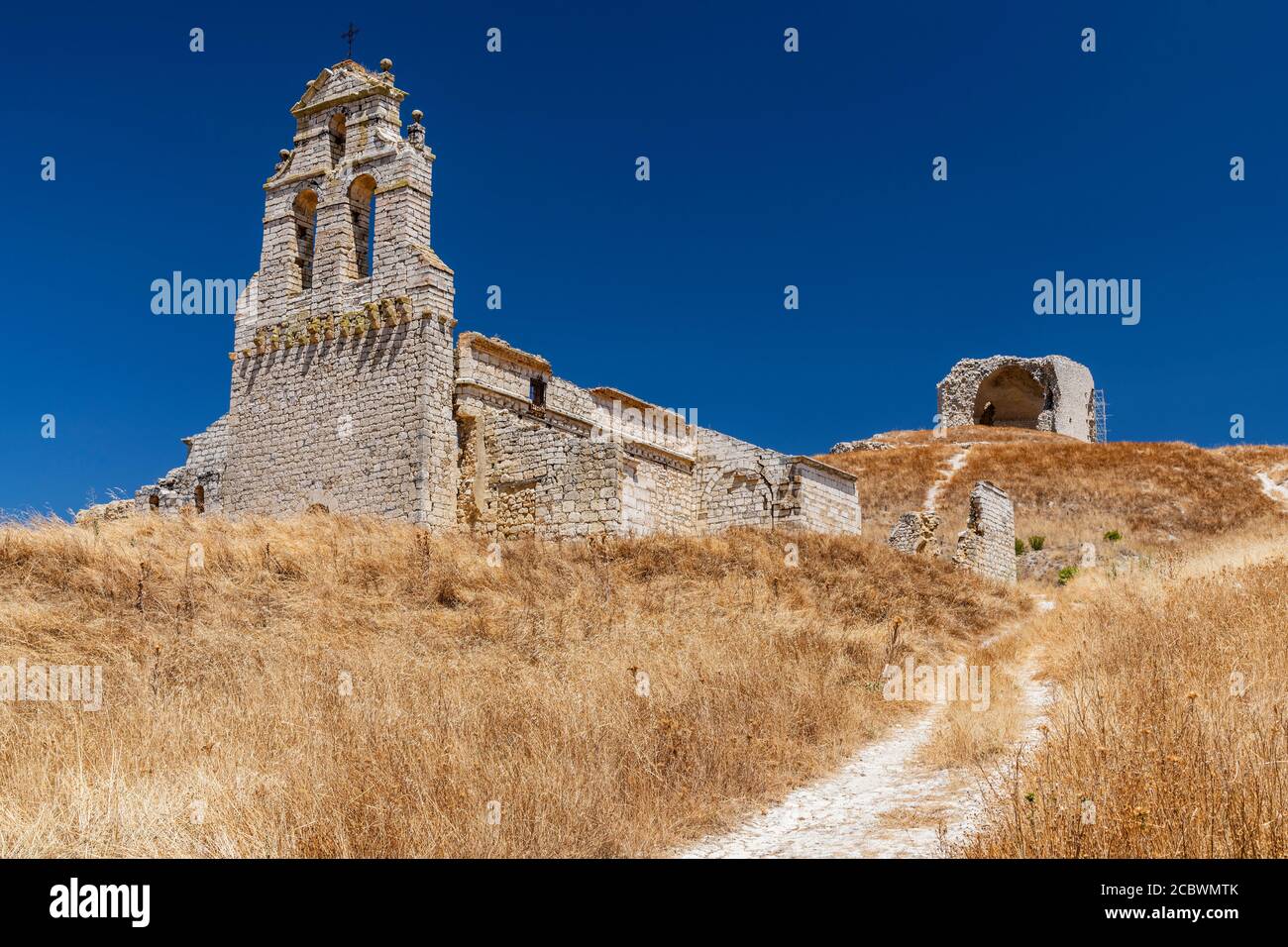 Old ruined church, Mota del Marques, Castile and Leon, Spain Stock Photo
