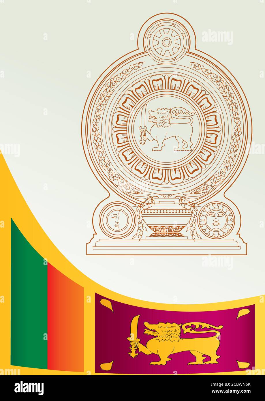 Flag of Sri Lanka, Democratic Socialist Republic of Sri Lanka, template ...