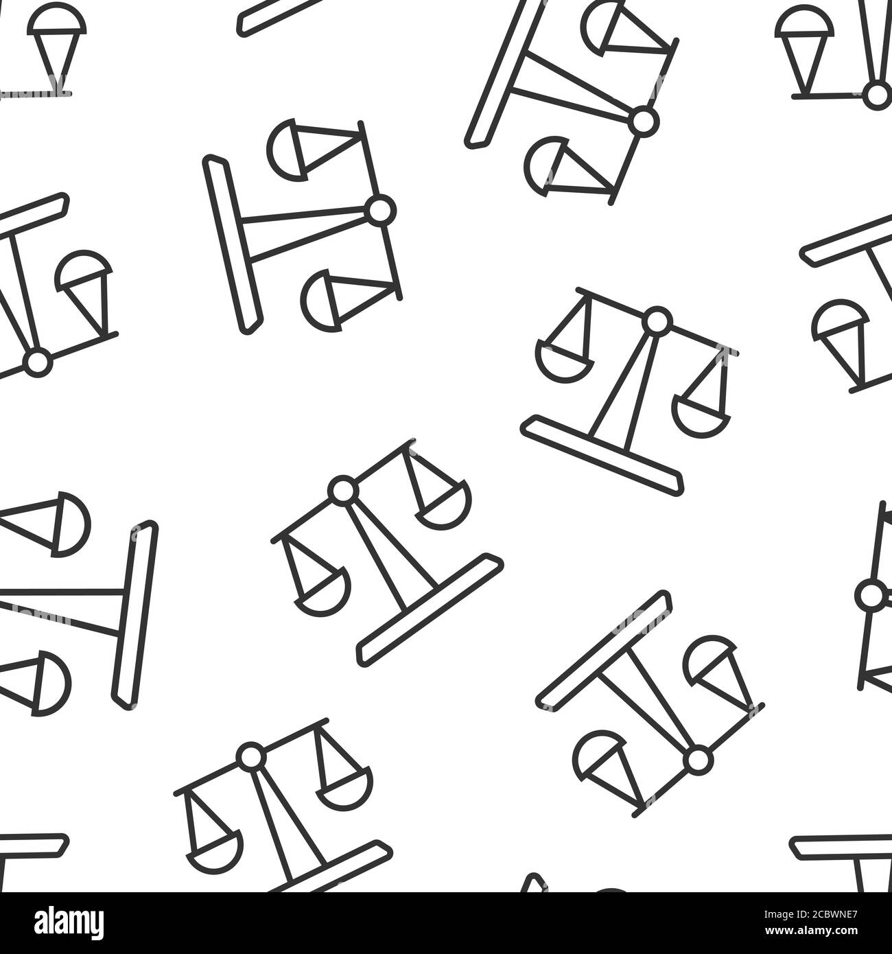 Scale balance icon in flat style. Justice vector illustration on white ...