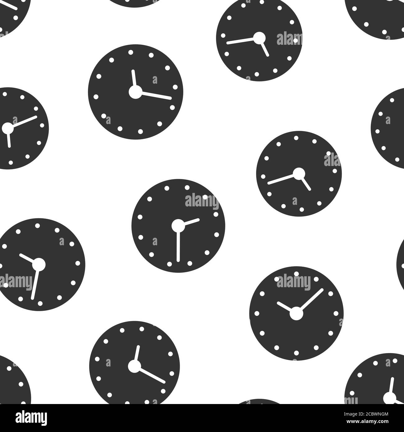 Clock icon in flat style. Watch vector illustration on white isolated ...
