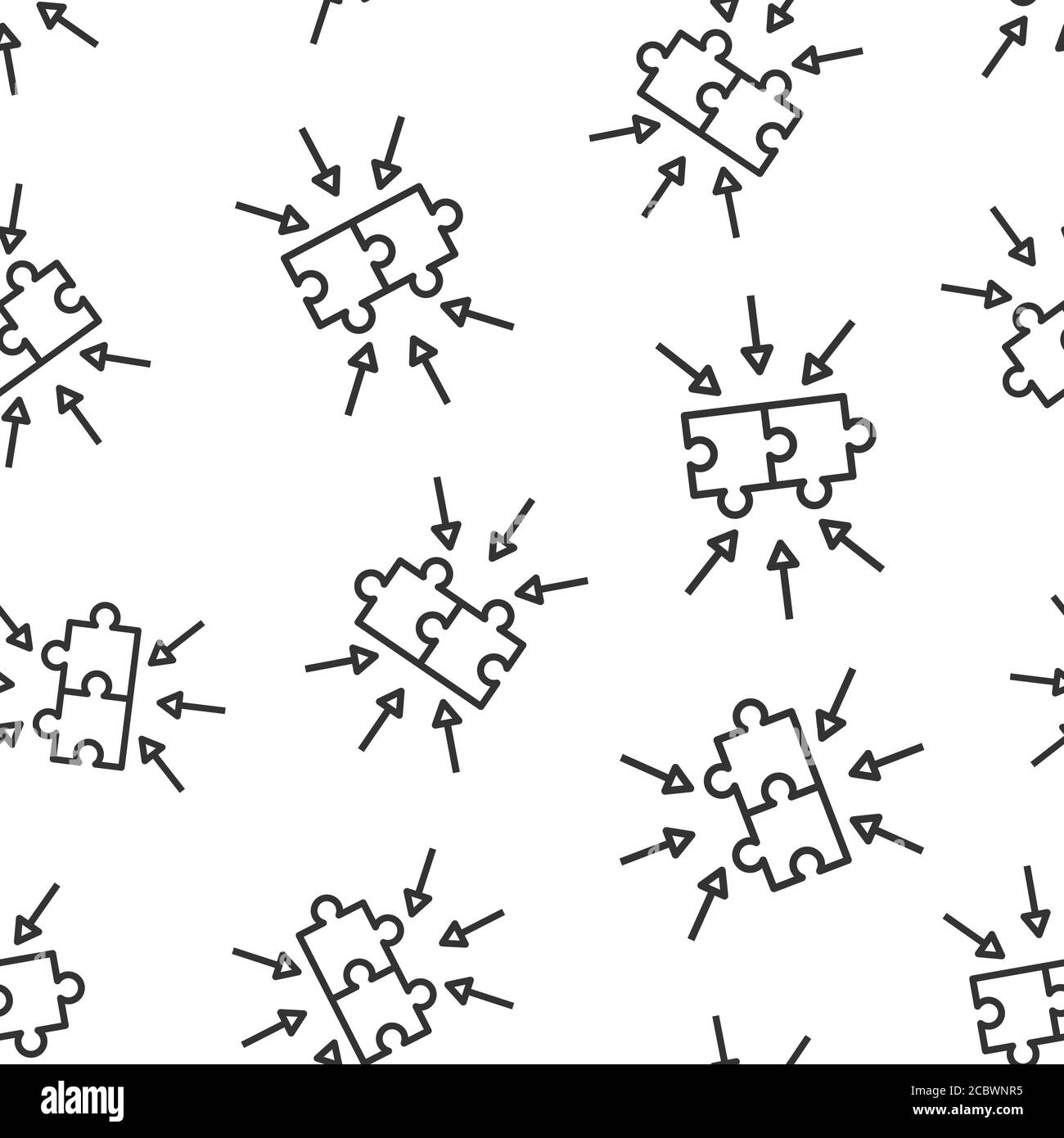 Puzzle jigsaw icon in flat style. Solution compatible vector ...
