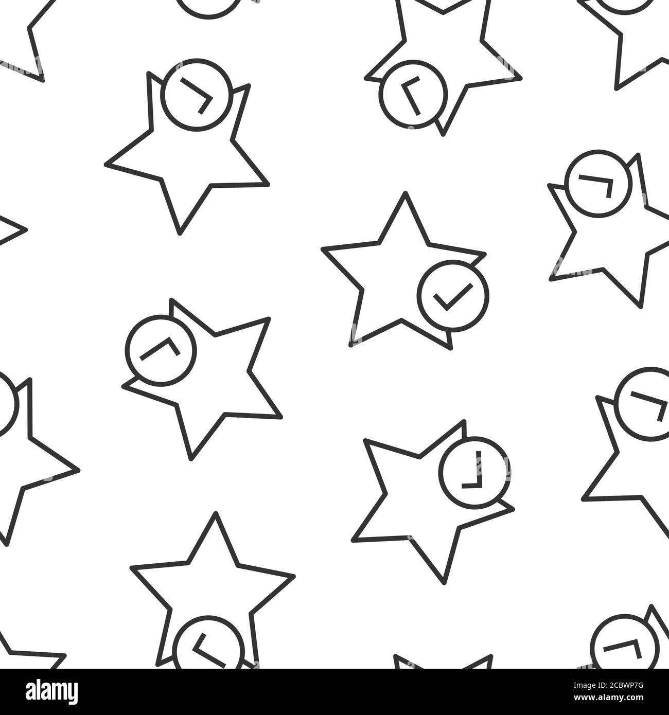 Check mark with star icon in flat style. Add to favorite vector ...