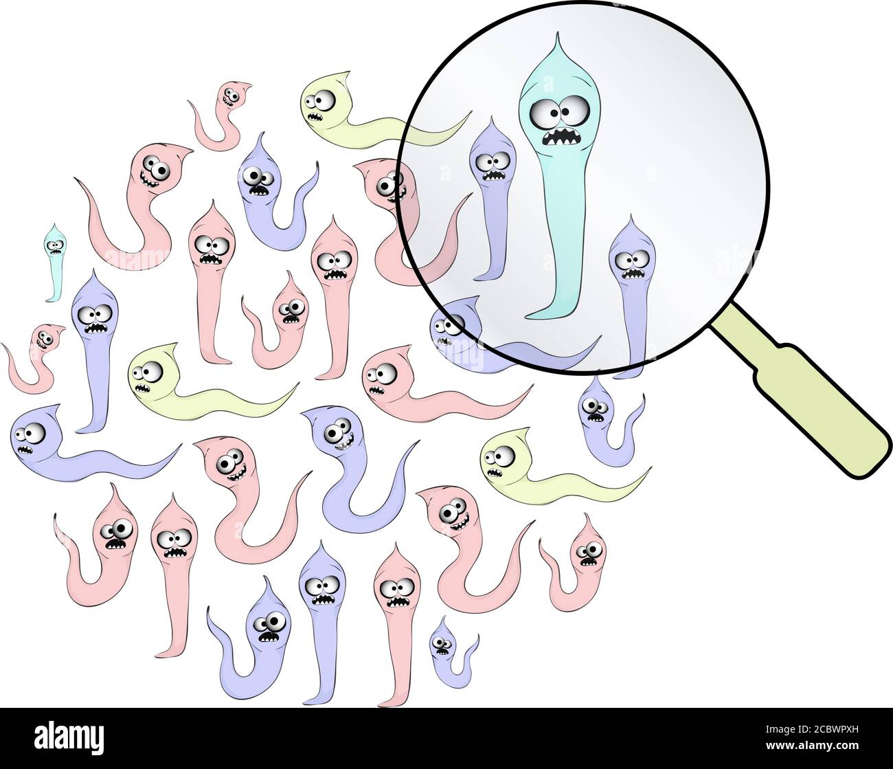 helminths, roundworms. intestinal parasites. warning sign parasitism , vector illustration Stock Vector