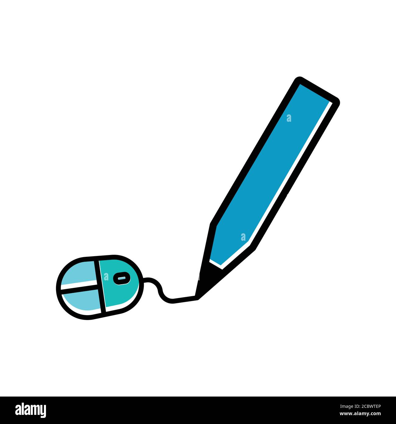 Online learning flat icon. Design template vector Stock Vector