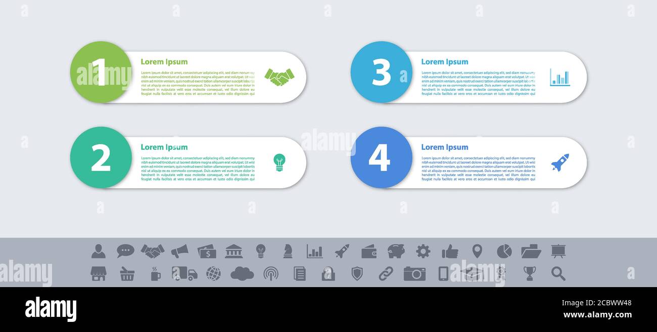 Infographic design business concept vector illustration with 4 steps or ...