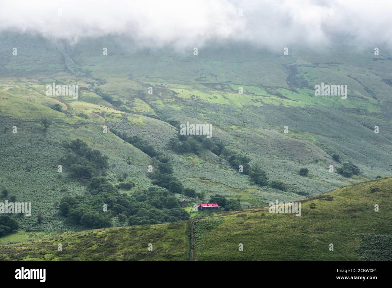 The Bungalow, former shooting lodge in Martindale, now self-catering accomodation, Lake District, Cumbria Stock Photo