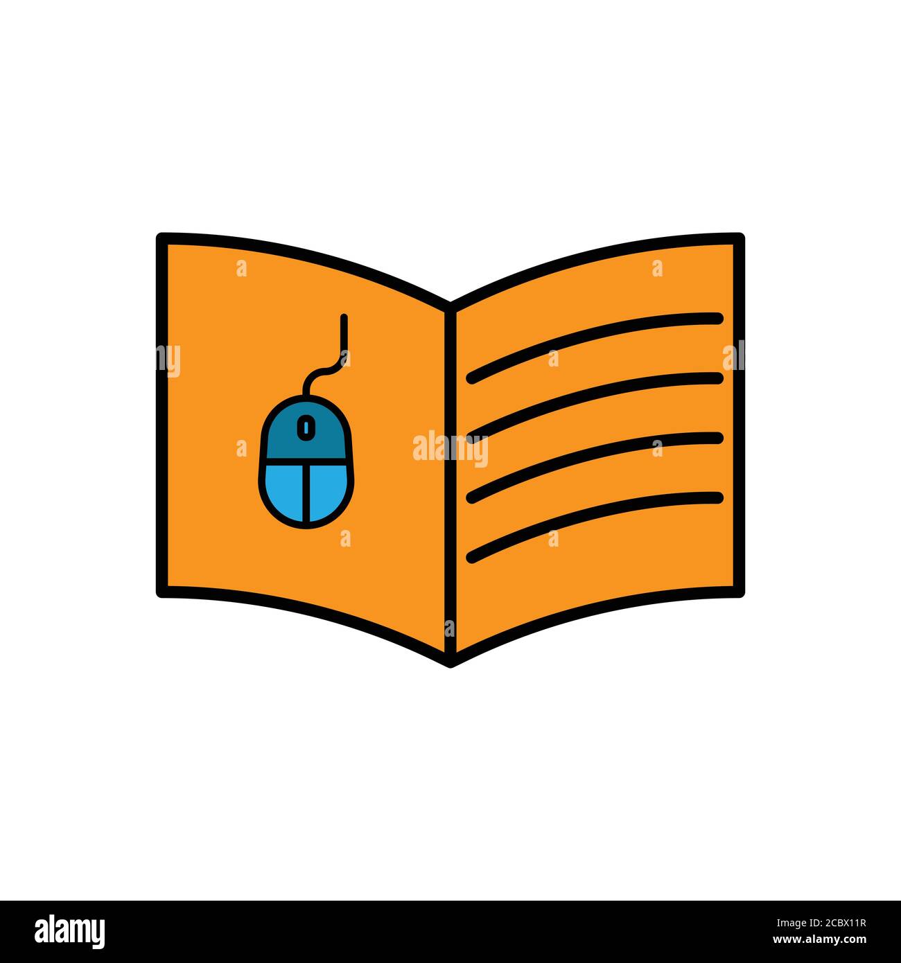 Online learning flat icon. Design template vector Stock Vector