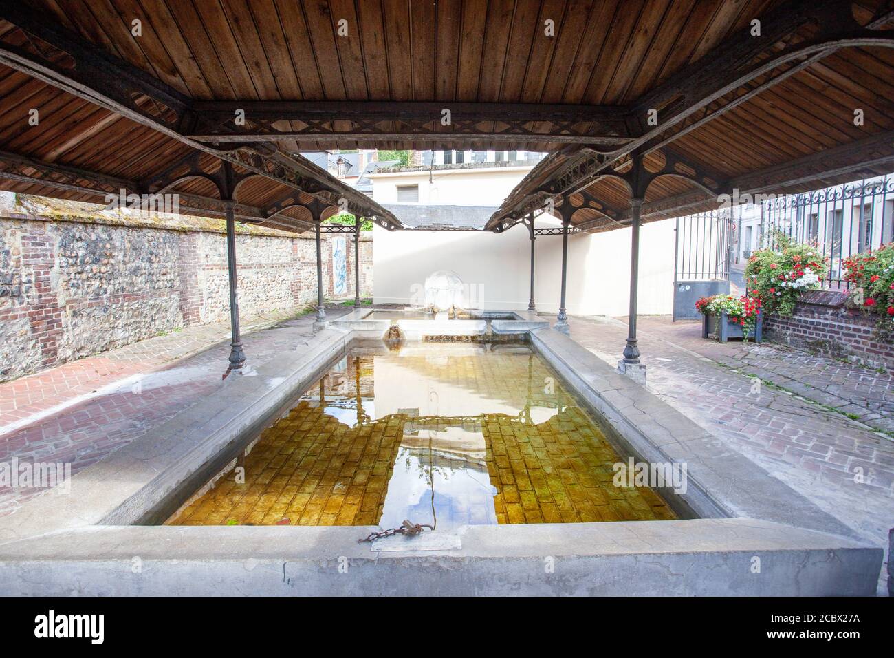 lavoir in Honfleur. Washing station Stock Photo