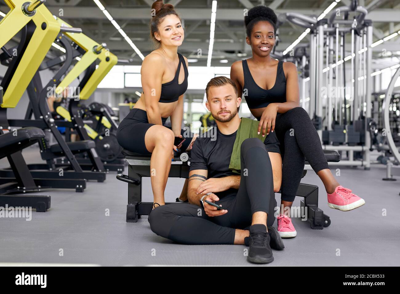 Female Personal Gym Trainer Stock Photo