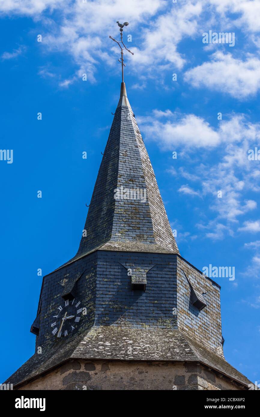 Church of Saint-Maurice de Lathus - Lathus-Saint-Rémy, Vienne (86), France. Stock Photo