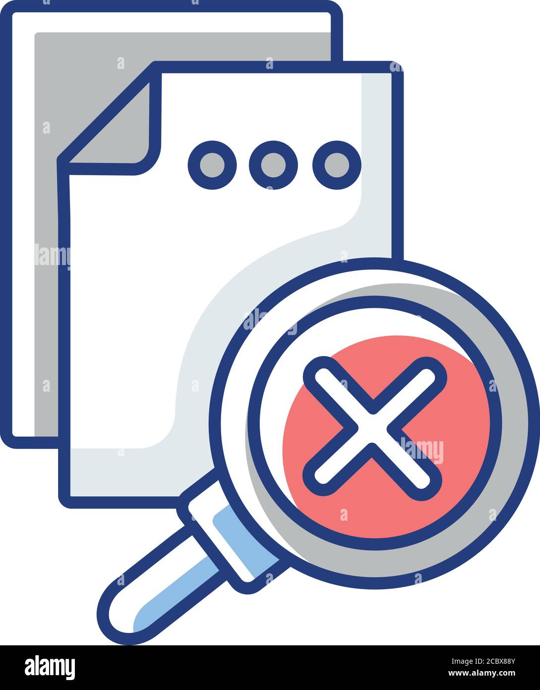 No results found RGB color icon. Internet browsing problem, warning message. User request, page not found, 404 error notification. Isolated vector ill Stock Vector