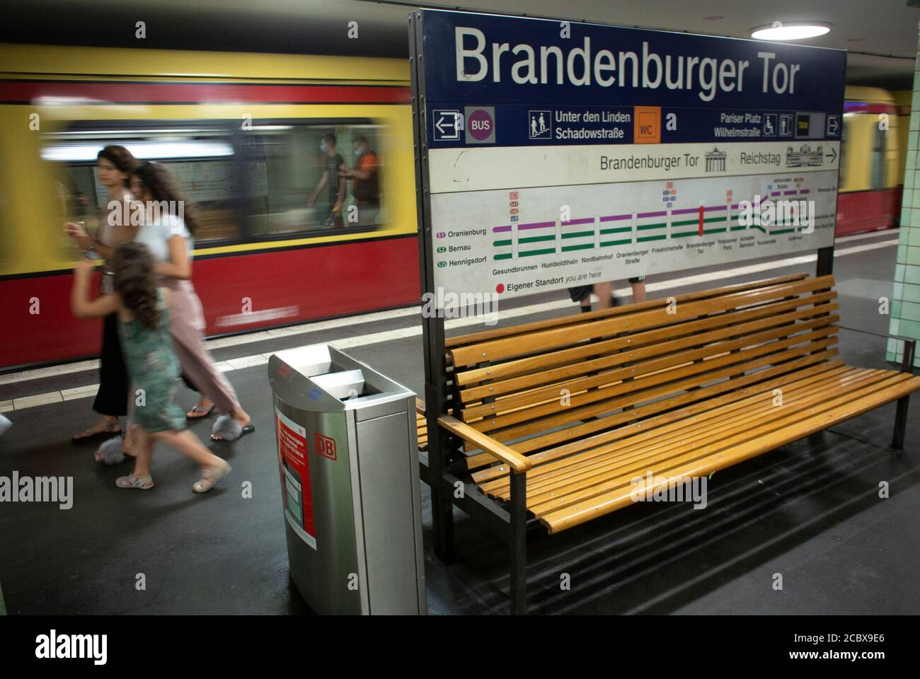 Brandenburger Tor U-Bahn and S-Bahn Station, Berlin, Germany. Stock Photo