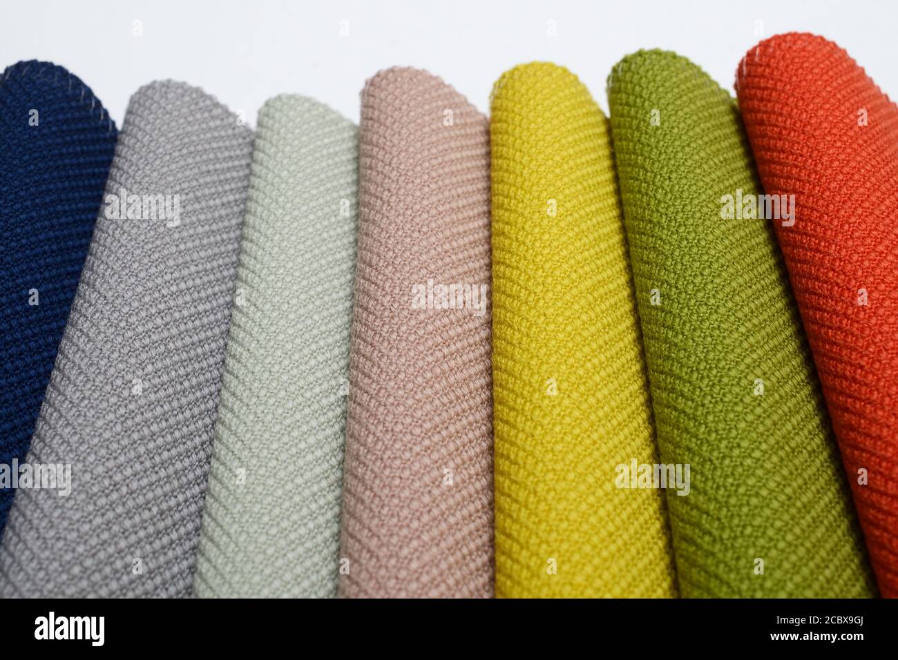 samples of textiles of different colors in the whole frame Stock Photo ...