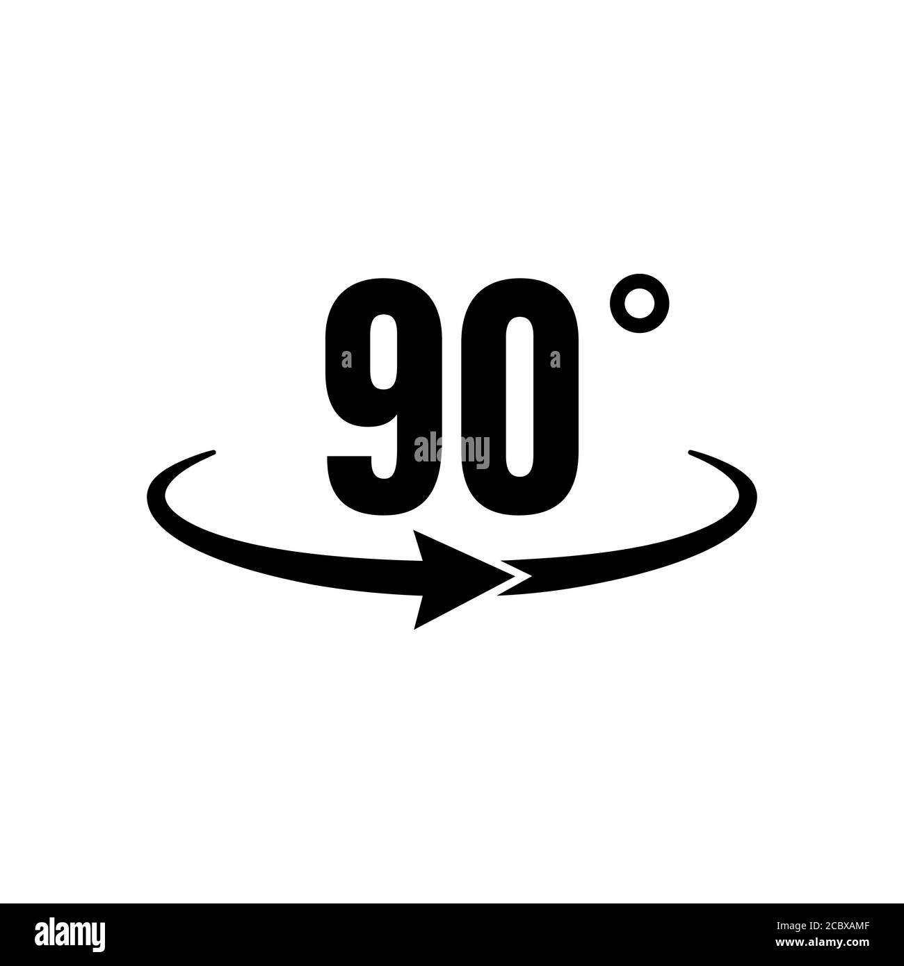 Angle 90 degrees icon Royalty Free Vector Image