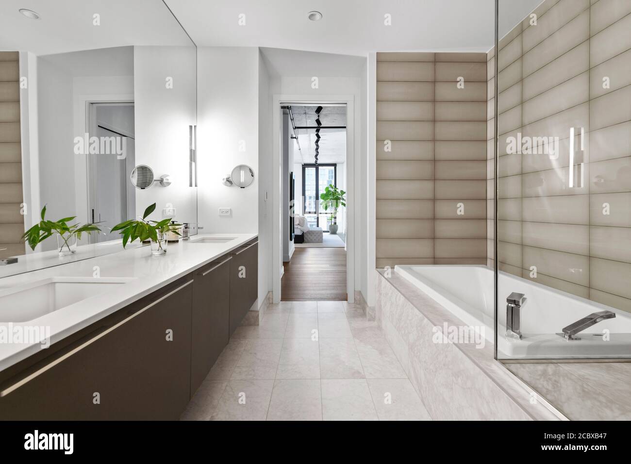 Luxury condominium interior Stock Photo