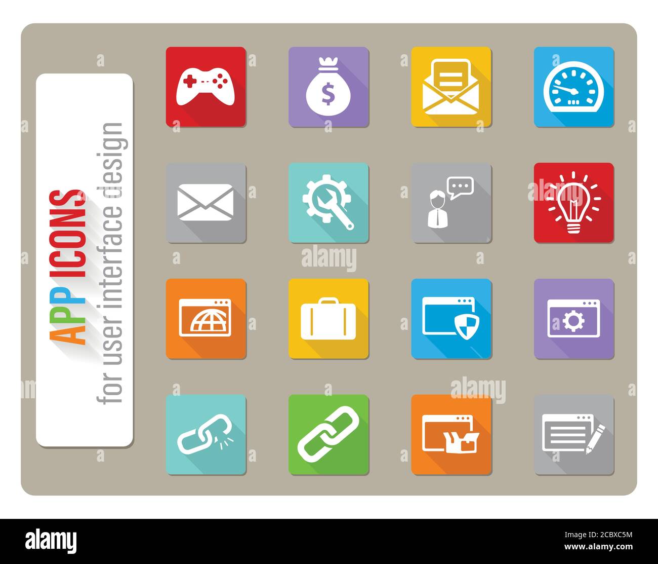 SEO and development simply icons Stock Vector
