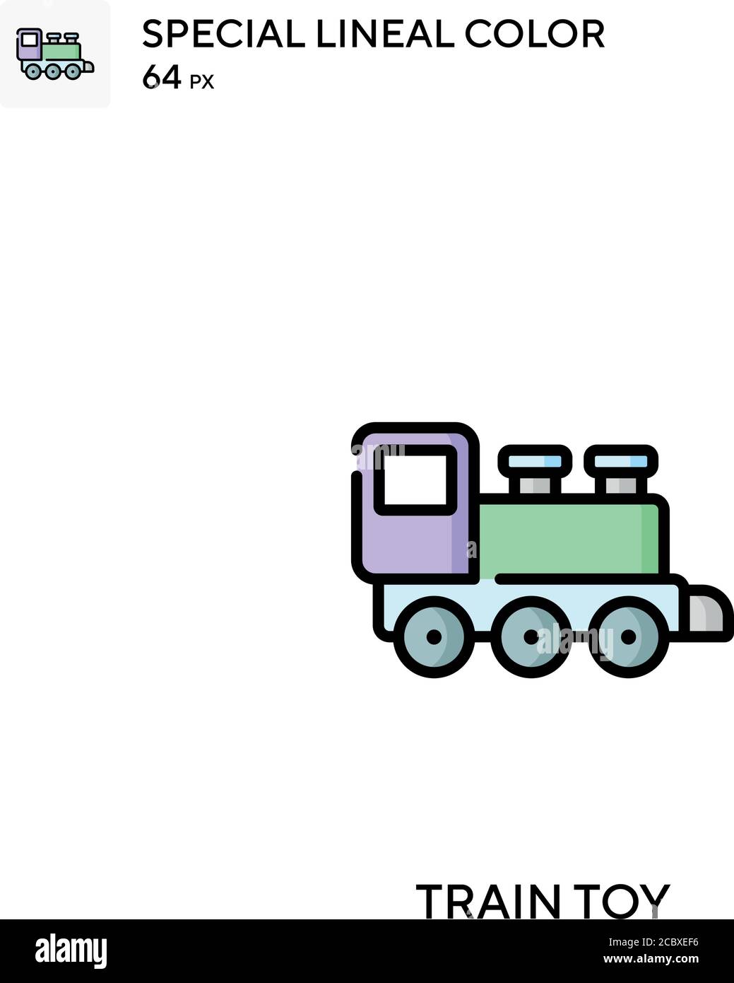Train toy Special lineal color vector icon. Train toy icons for your ...