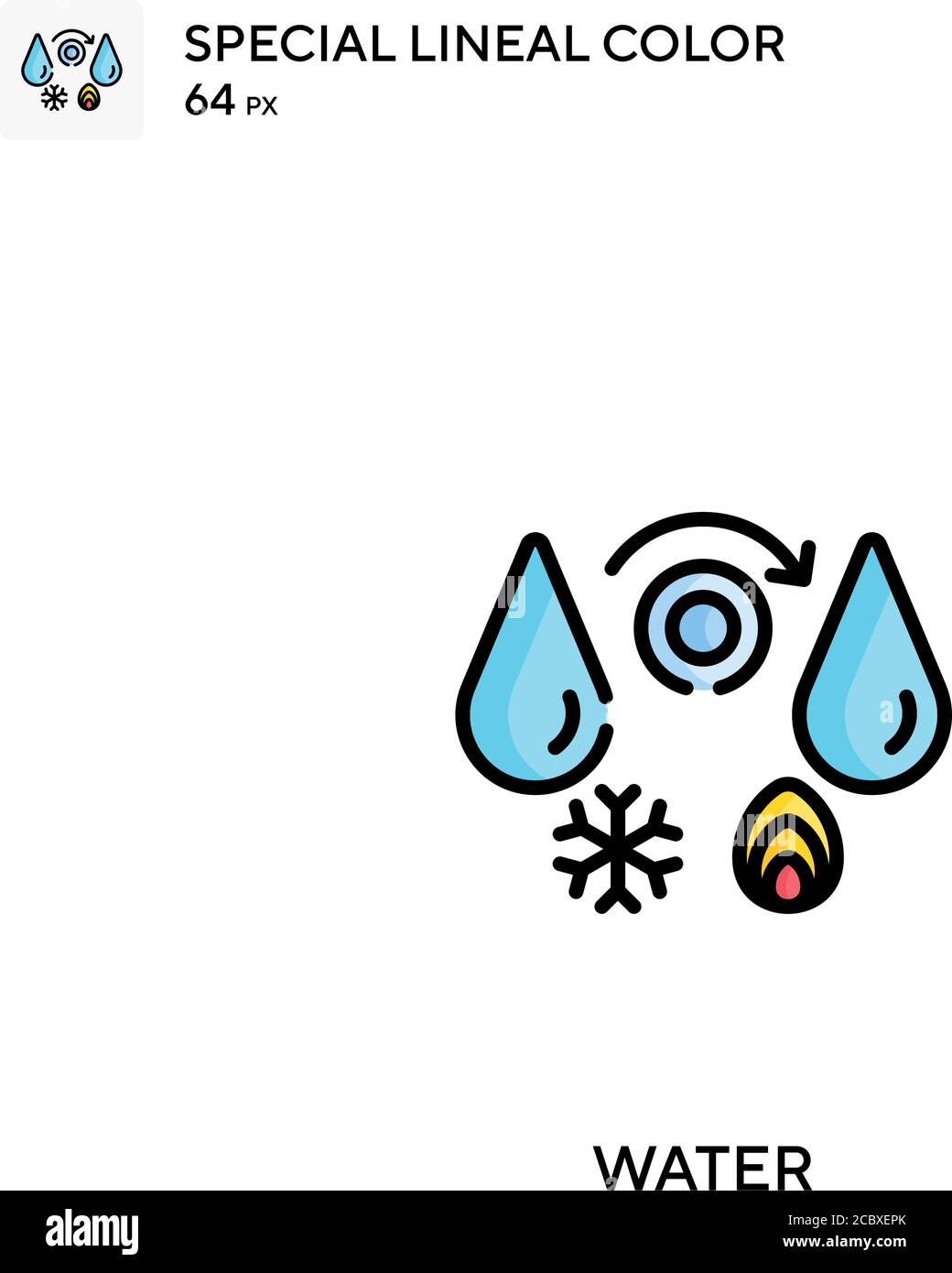 Water Special lineal color vector icon. Water icons for your business ...