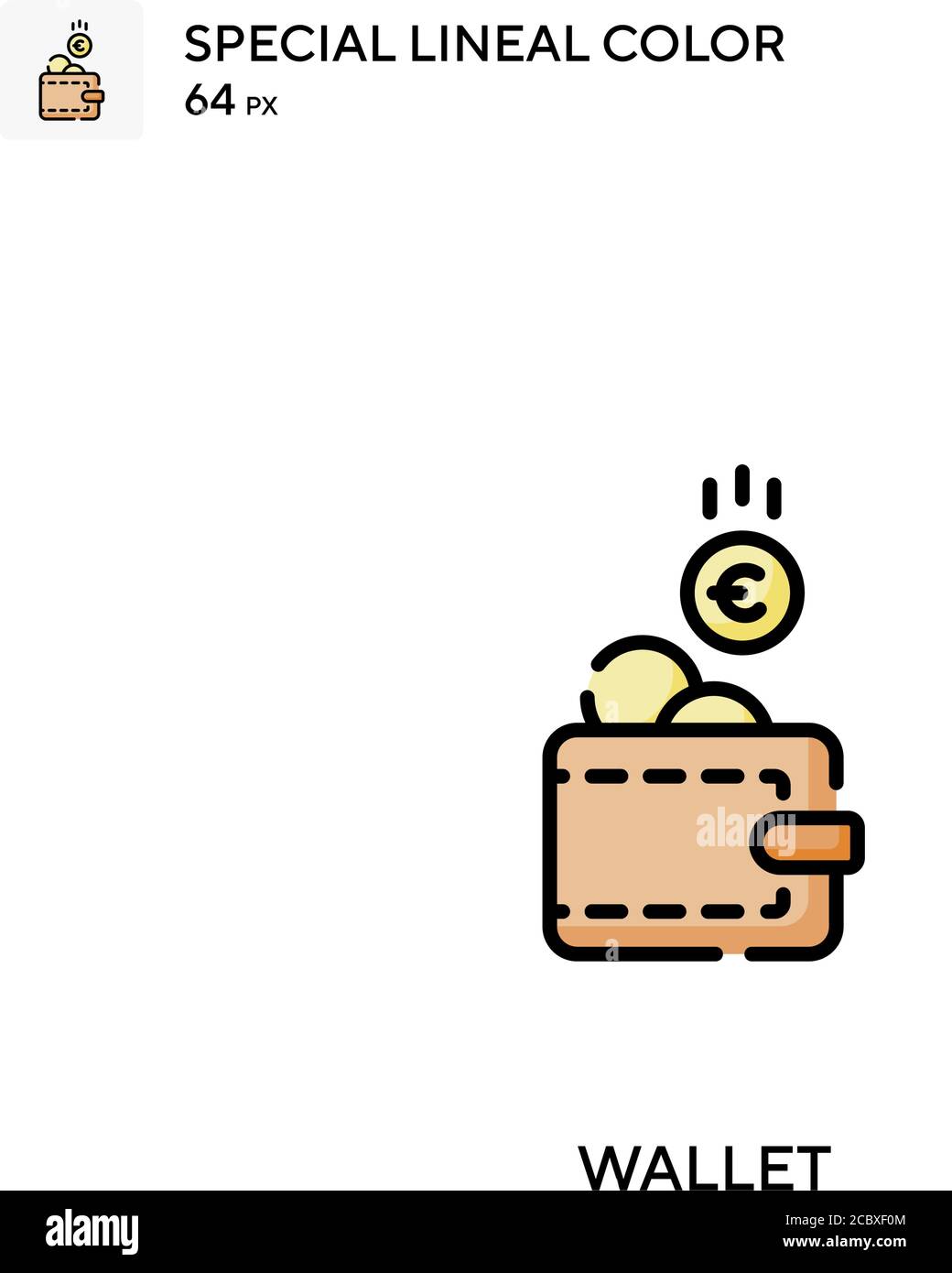 Wallet Special lineal color vector icon. Wallet icons for your business ...