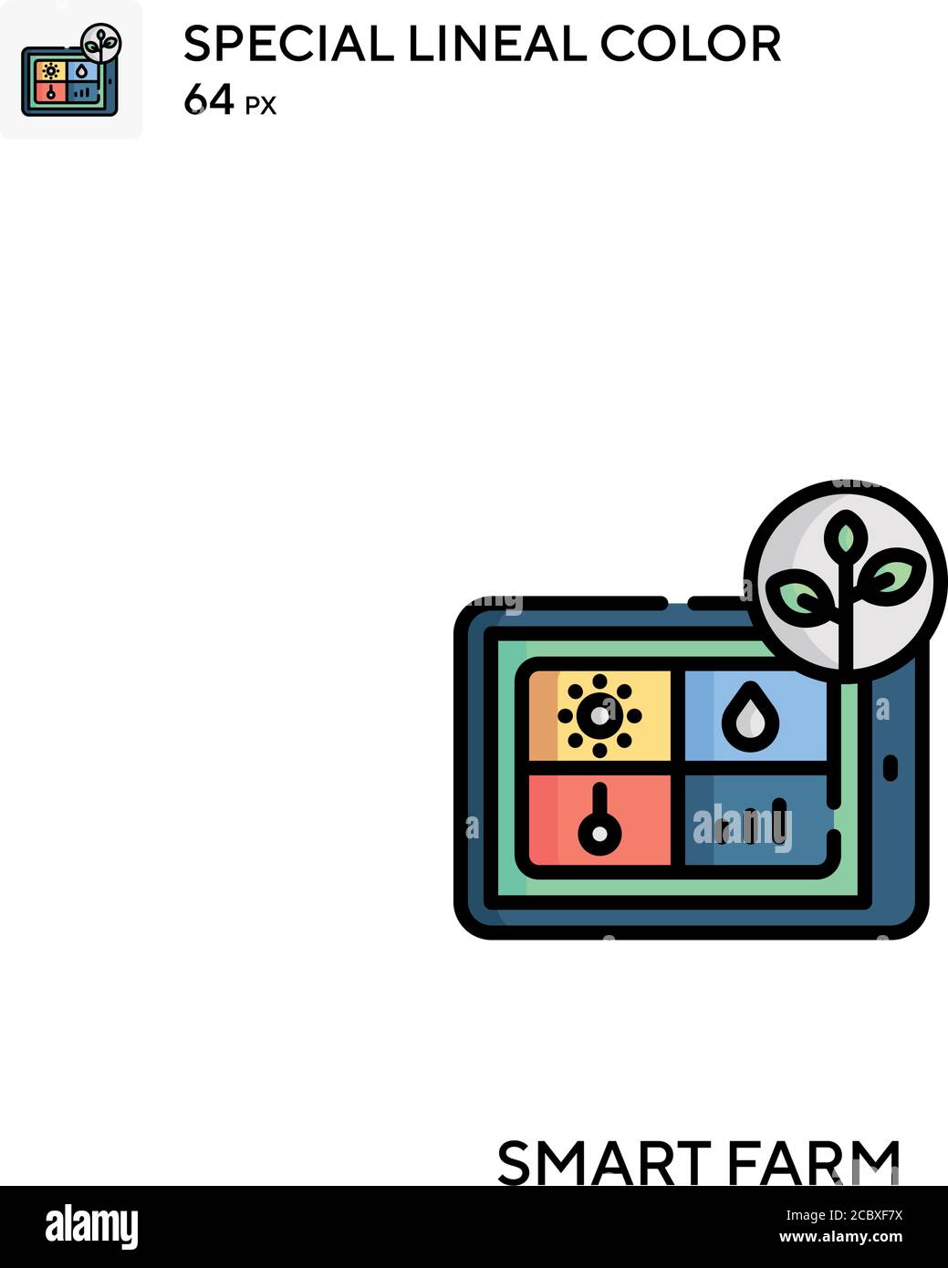Smart farm Special lineal color vector icon. Smart farm icons for your ...