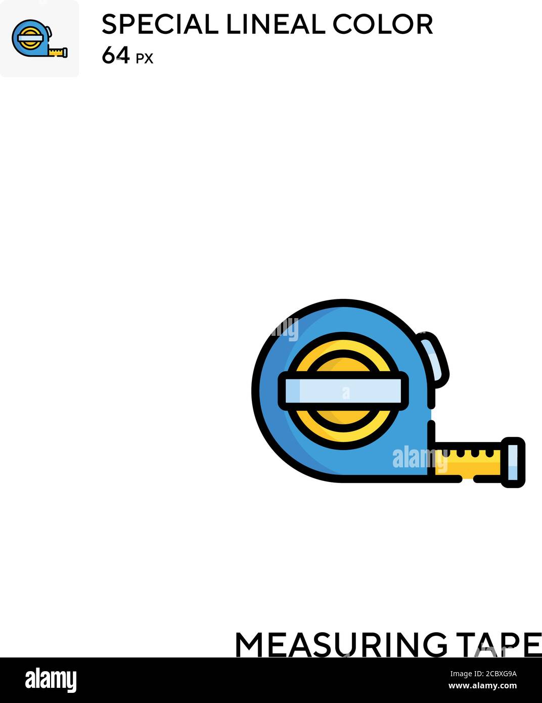 Measuring tape Special lineal color vector icon. Measuring tape icons ...