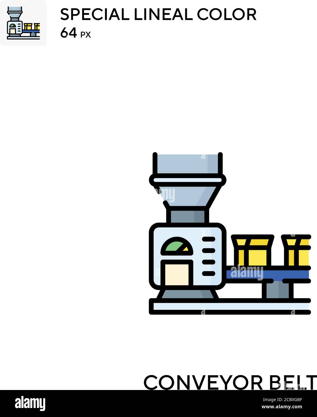 Conveyor belt Special lineal color vector icon. Conveyor belt icons for ...