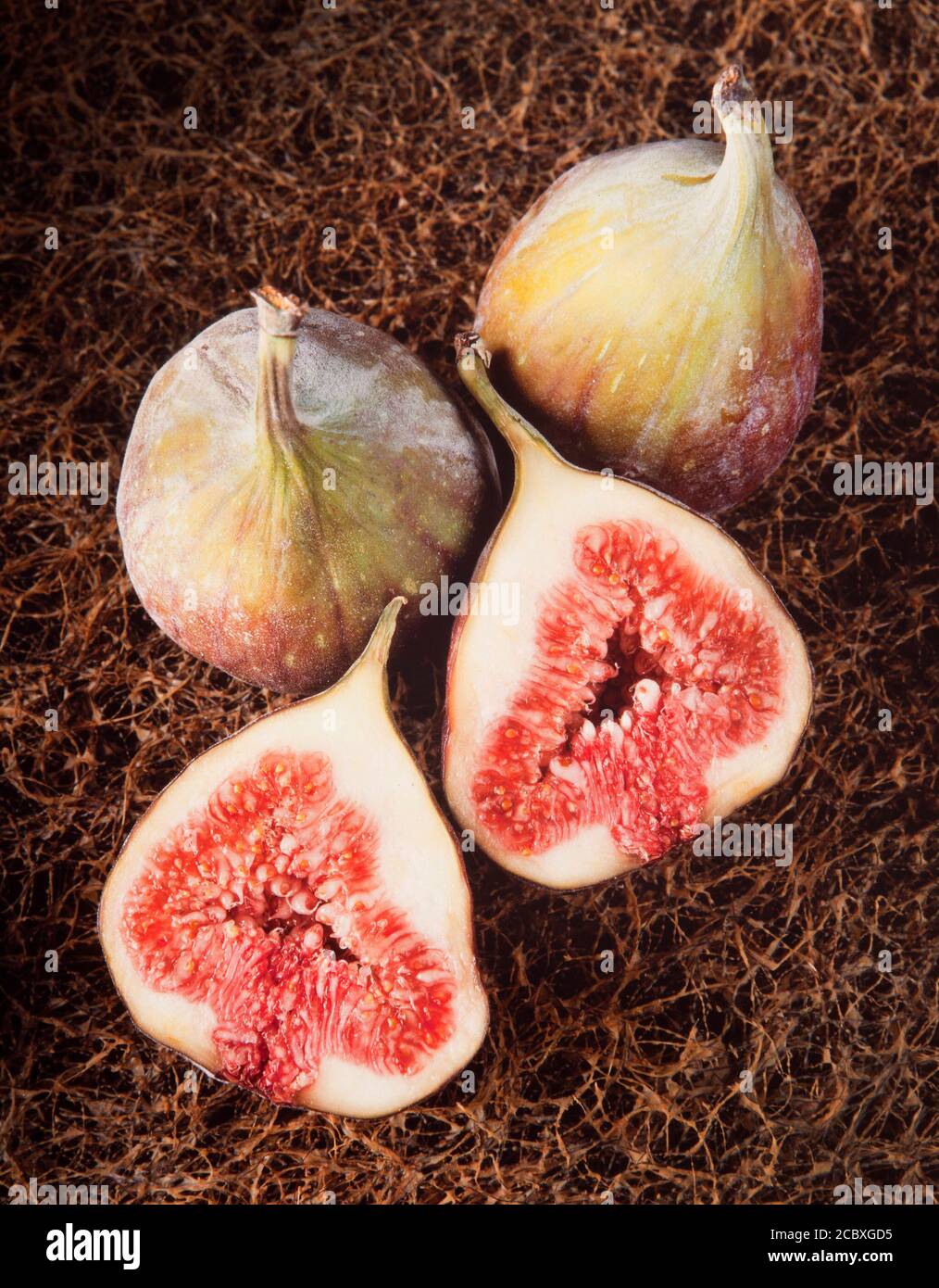 Fresh fig fruits, Ficus carica Stock Photo