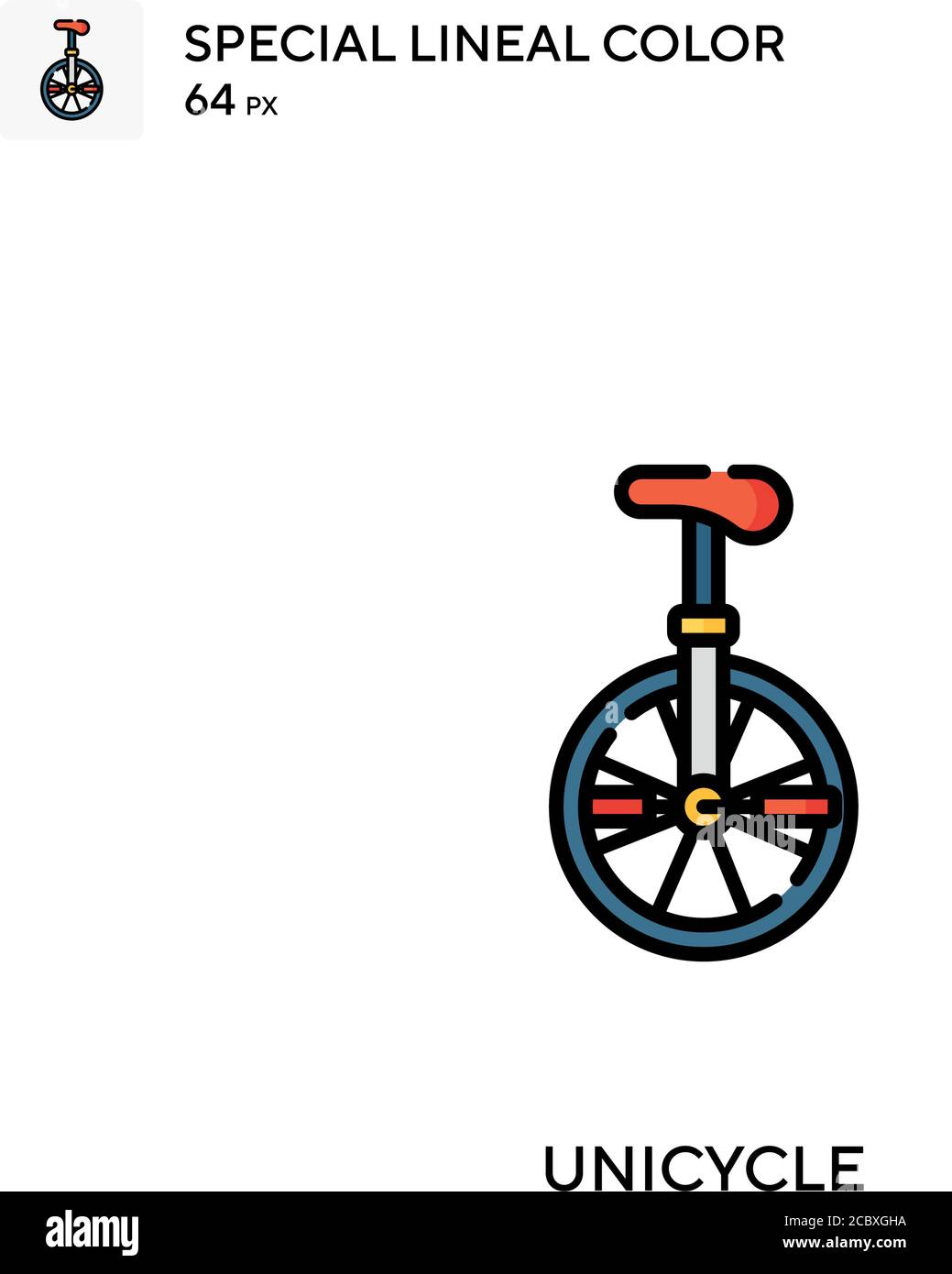 Unicycle Special lineal color vector icon. Unicycle icons for your